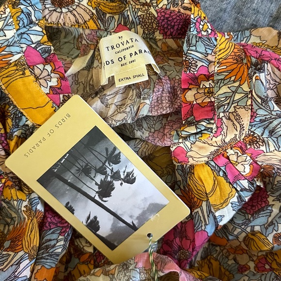 NWT Trovata CLOVER BLOUSE DAWN FLEURETTES Floral Multicolor Women's Top - Picture 5 of 5